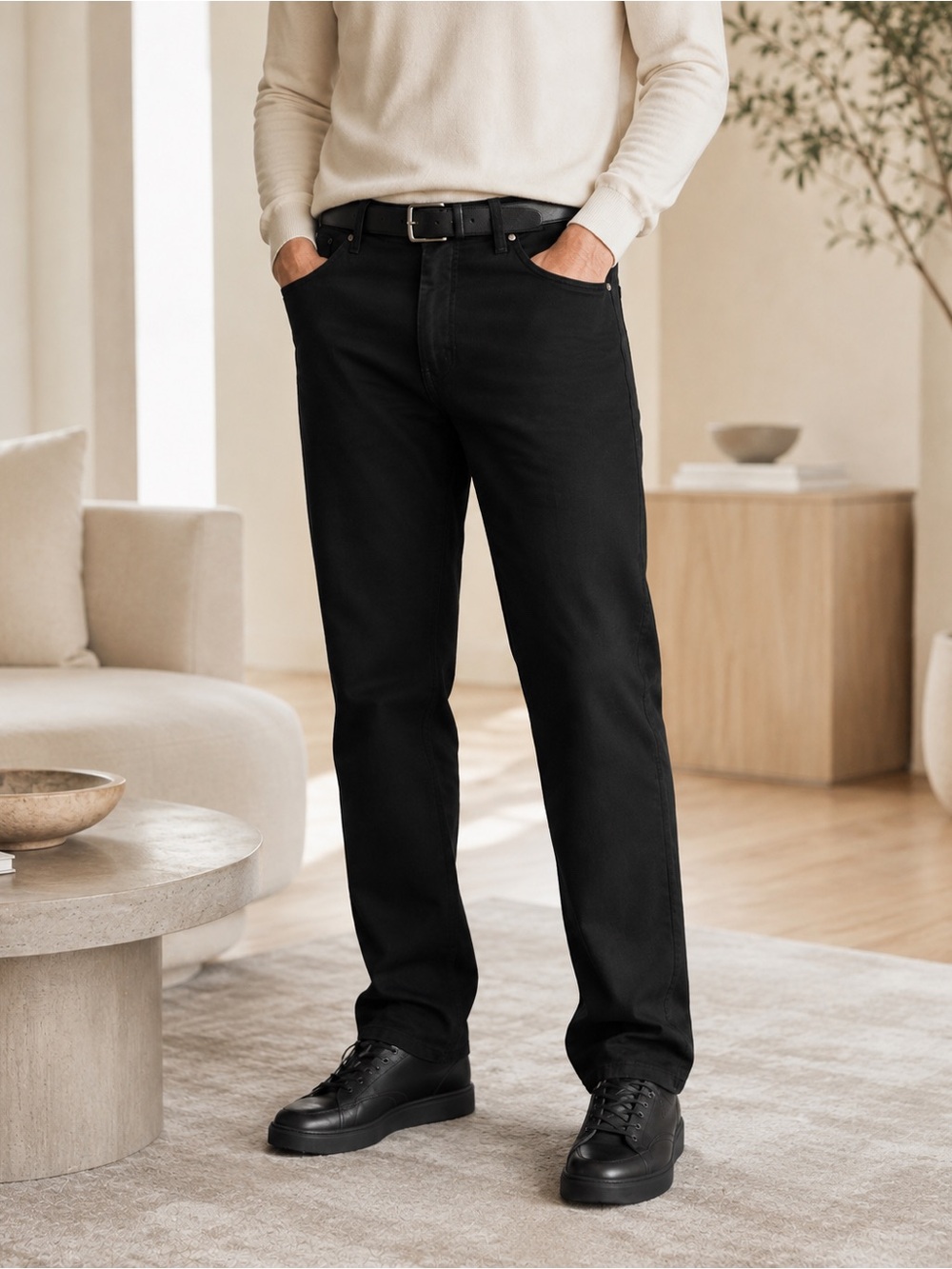 BOSS Hugo Boss Jacksons Lightweight Black Stretch Jeans W36 L36